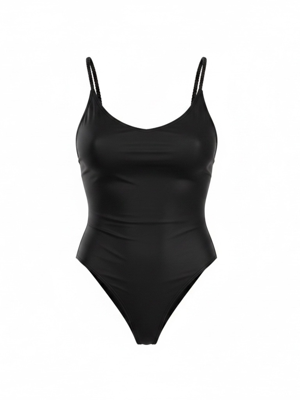 Classic Black One-Piece Swimsuit With Strappy Back